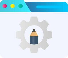 Settings Flat Gradient Icon vector