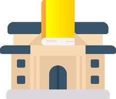 Library Flat Gradient Icon vector