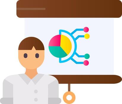 presentación plano degradado icono vector