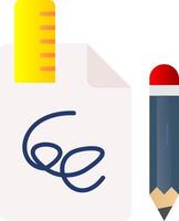 Draft Flat Gradient Icon vector