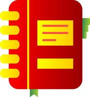 Notebook Flat Gradient Icon vector