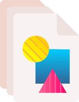 File Flat Gradient Icon vector