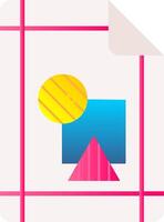 Margin Flat Gradient Icon vector