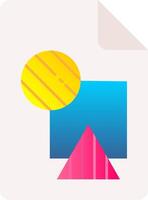 File Flat Gradient Icon vector