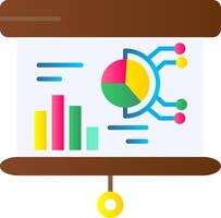 presentación plano degradado icono vector