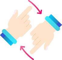 Rotate Two Hands Flat Gradient Icon vector
