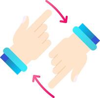 Rotate Two Hands Flat Gradient Icon vector