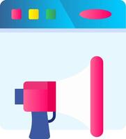 Marketing Flat Gradient Icon vector