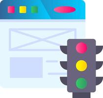 Web traffic Flat Gradient Icon vector