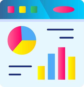 Dashboard Flat Gradient Icon vector