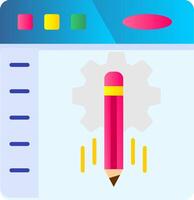 Content management Flat Gradient Icon vector