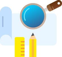 Research Flat Gradient Icon vector