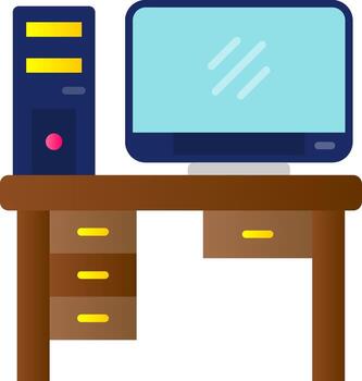 Computer Flat Gradient Icon vector