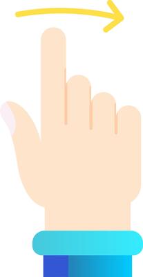 Swipe Right Flat Gradient Icon