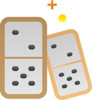 Domino Flat Gradient Icon vector