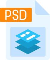 Psd file format Flat Gradient Icon vector