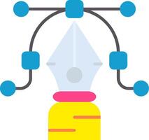 bolígrafo herramienta plano degradado icono vector