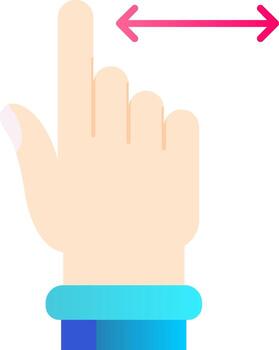 Horizontal Scroll Flat Gradient Icon vector