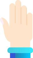 Hand Flat Gradient Icon vector