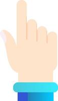 Hand click Flat Gradient Icon vector