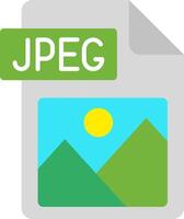 Jpg file format Flat Gradient Icon vector