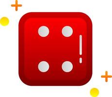 Dice four Flat Gradient Icon vector