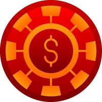 Chip Flat Gradient Icon vector
