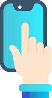 Touch Device Flat Gradient Icon vector