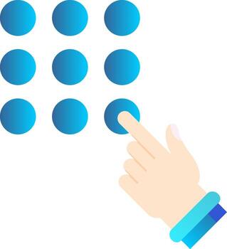 Password Lock Flat Gradient Icon vector