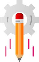 Design process Flat Gradient Icon vector