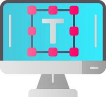 Text editor Flat Gradient Icon vector