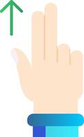 Two Fingers Up Flat Gradient Icon vector