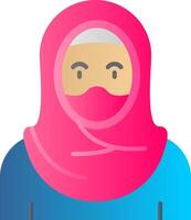 Muslim Flat Gradient Icon vector