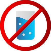 No drink Flat Gradient Icon vector