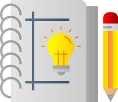 Sketchbook Flat Gradient Icon vector