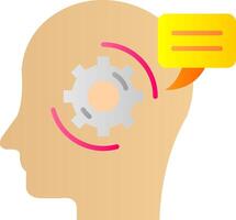 Thinking Flat Gradient Icon vector