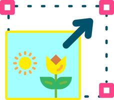 Resizing Flat Gradient Icon vector