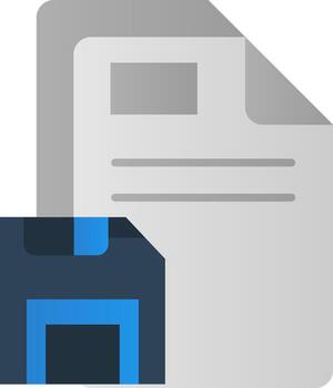 salvar plano degradado icono vector