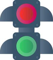 Traffic light Flat Gradient Icon vector