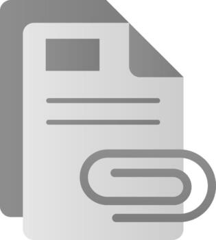 adjuntar plano degradado icono vector