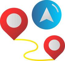 Distance Flat Gradient Icon vector