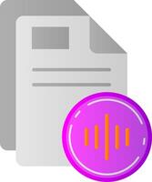 Audio Flat Gradient Icon vector