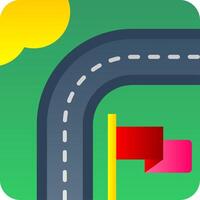 Destination Flat Gradient Icon vector