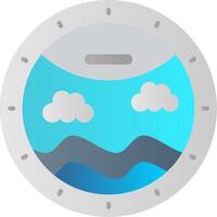 Porthole Flat Gradient Icon vector