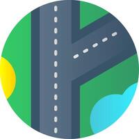 Road Flat Gradient Icon vector