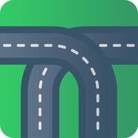 Crossing Flat Gradient Icon vector