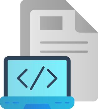 codificación plano degradado icono vector