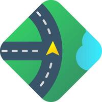 Navigation Flat Gradient Icon vector