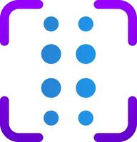 Reorder dots vertical Flat Gradient Icon vector