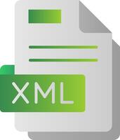 Xml Flat Gradient Icon vector